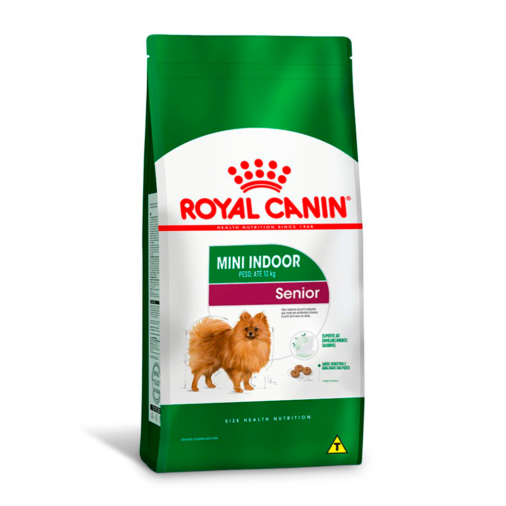 Ração Seca Royal Canin Mini Indoor Senior para Cães Raças Pequenas com 8 Anos ou mais - 1kg