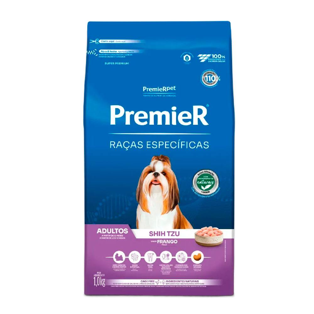 Ração Premier Raças Específicas Para Cães Adultos Shih Tzu Frango 1kg