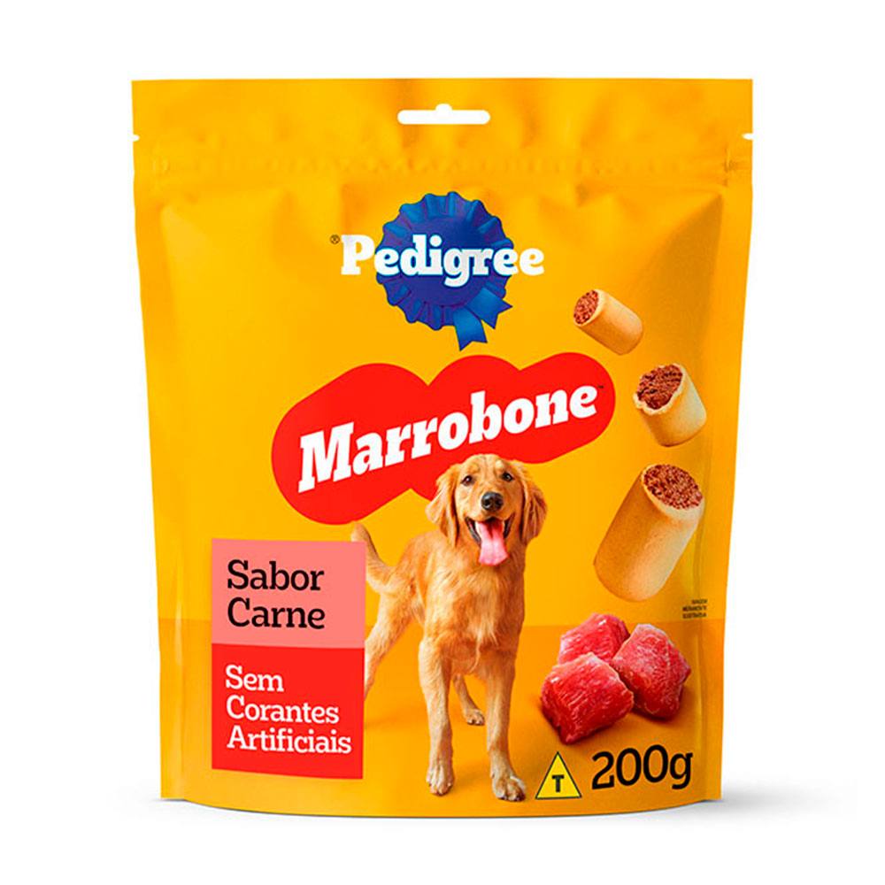 Biscoito Pedigree Biscrok Marrobone Para Cães Adultos Sabor Carne 200g