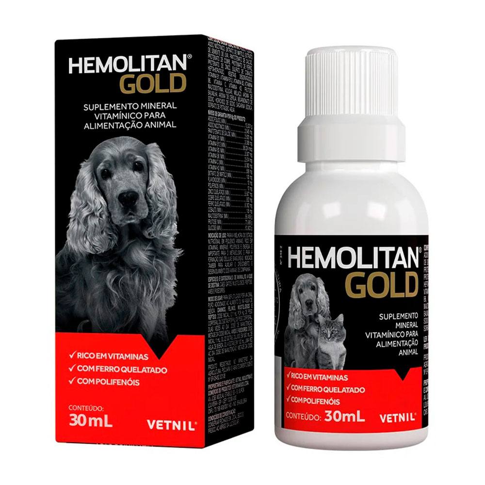 Suplemento Hemolitan Gold Vetnil 30ml