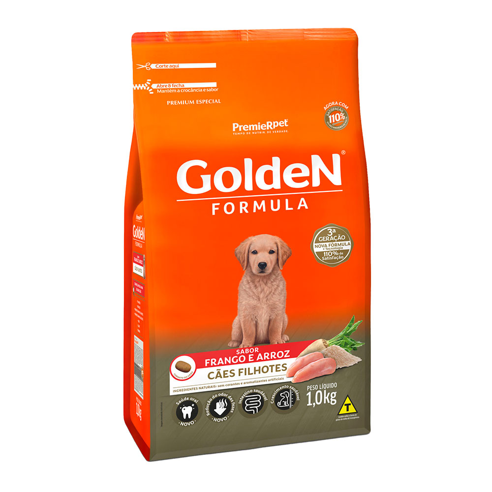 Ração Golden Fórmula Cães Filhotes Frango e Arroz 1kg