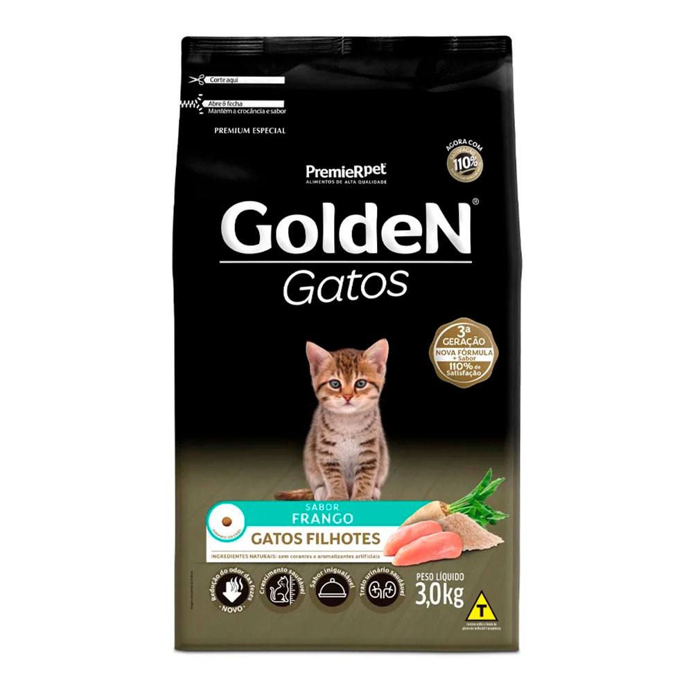 Ração Golden Gatos Filhotes Frango 3kg