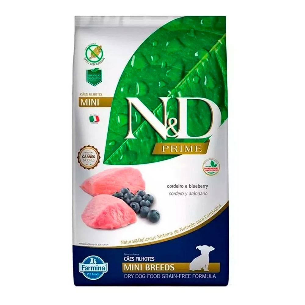 Ração N&D para Cães Filhotes De Raças Pequenas Cordeiro e Blueberry 2,5kg