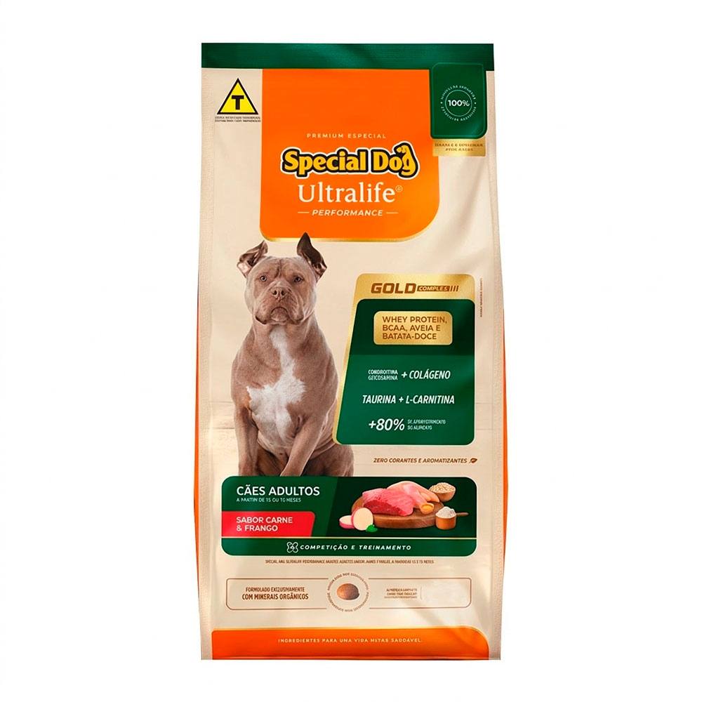 Ração Special Dog Gold Performance Para Cães Adultos Sabor Carne e Frango 20kg