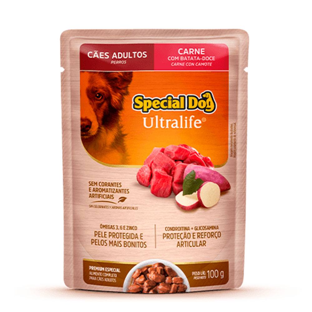 Ração Úmida Special Dog Ultralife Sachê Cães Adultos Sabor Carne 100g