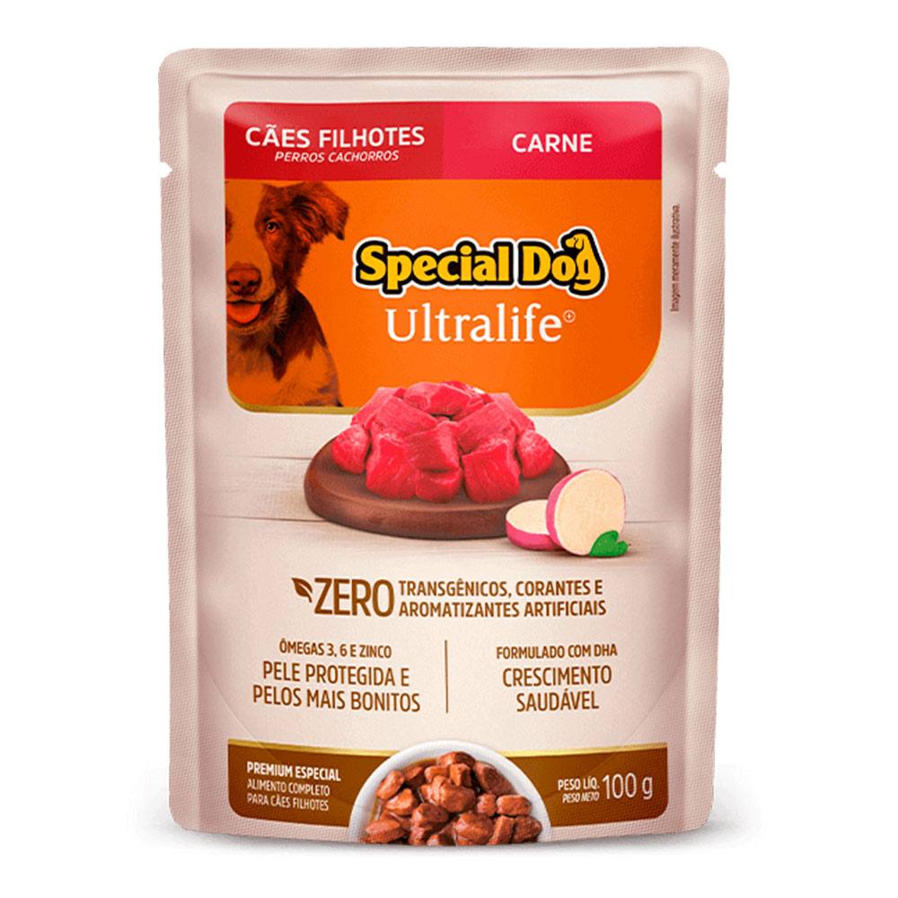 Ração Úmida Special Dog Ultralife Sachê Cães Filhotes Sabor Carne 100g
