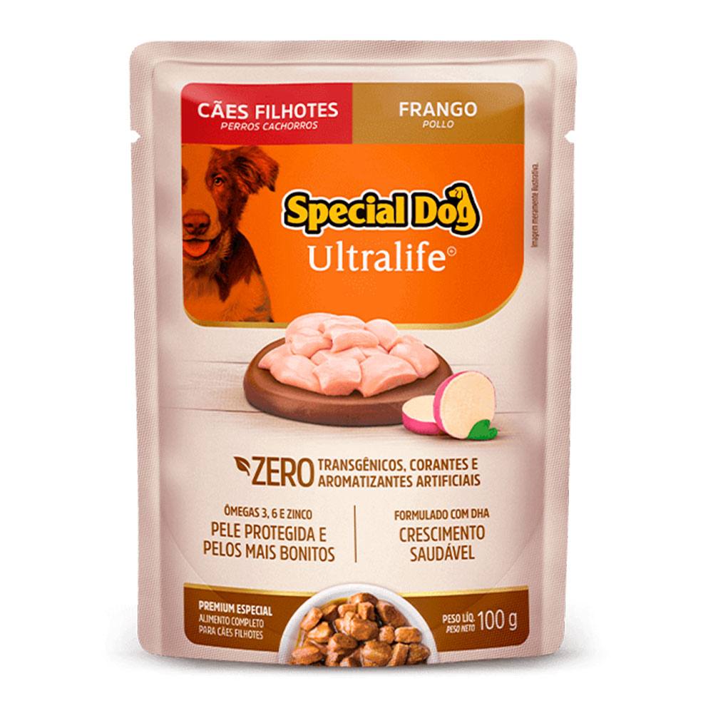 Ração Úmida Special Dog Ultralife Sachê Cães Filhotes Sabor Frango 100g