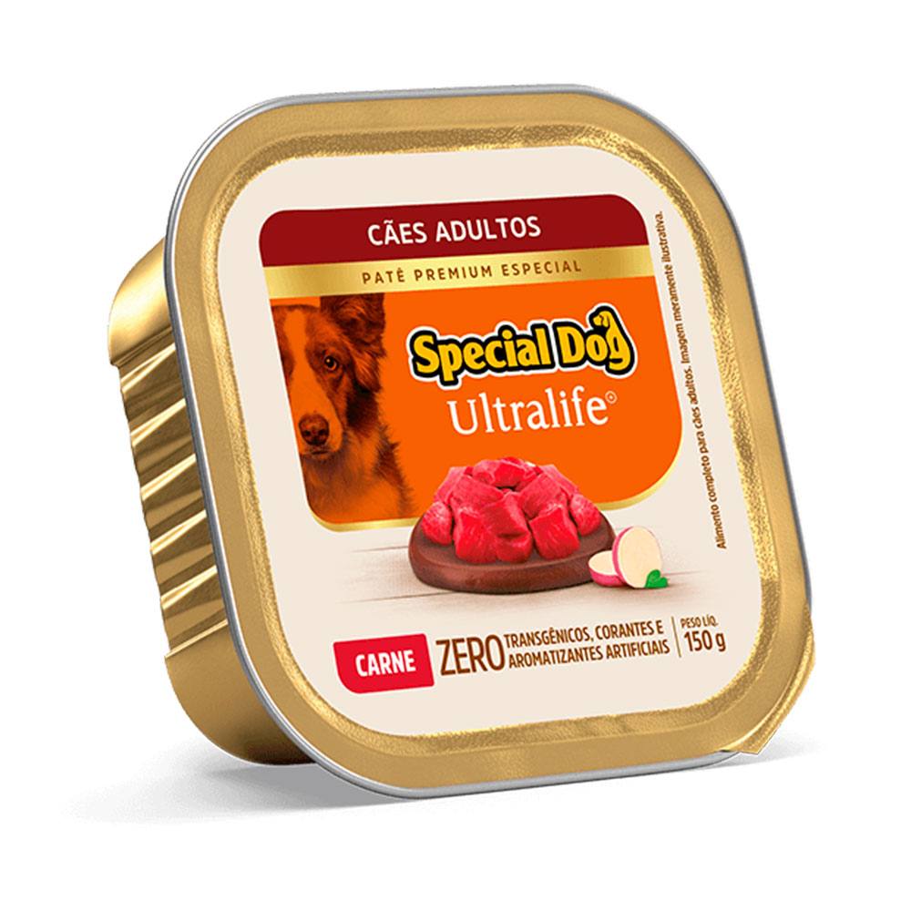 Ração Úmida Special Dog Ultralife Patê Cães Adultos Sabor Carne 150g