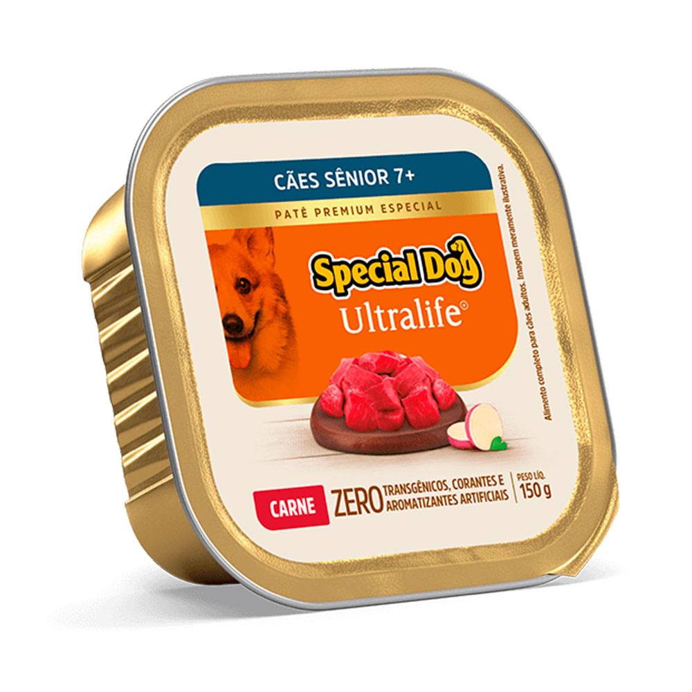 Ração Úmida Special Dog Ultralife Patê Cães Sênior Sabor Carne 150g