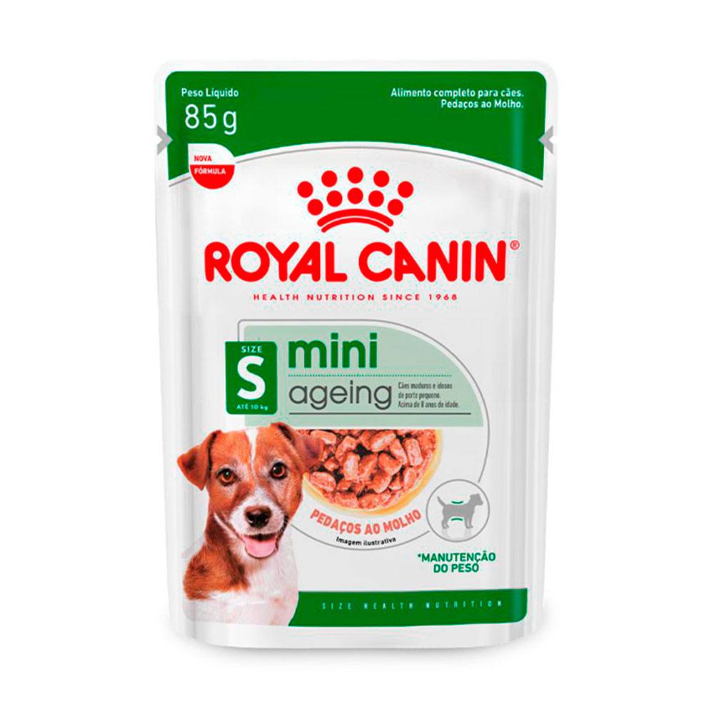 Ração Úmida Royal Canin Sachê Para Cães Ageing +12 Raças Mini Cães Idosos 85g