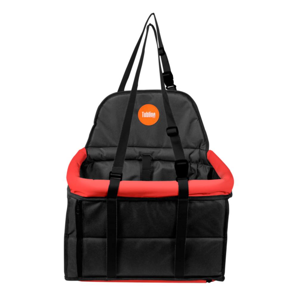 Assento Tubline Transpet Big Para Cães E Gatos Vermelho E Preto Até 15kg