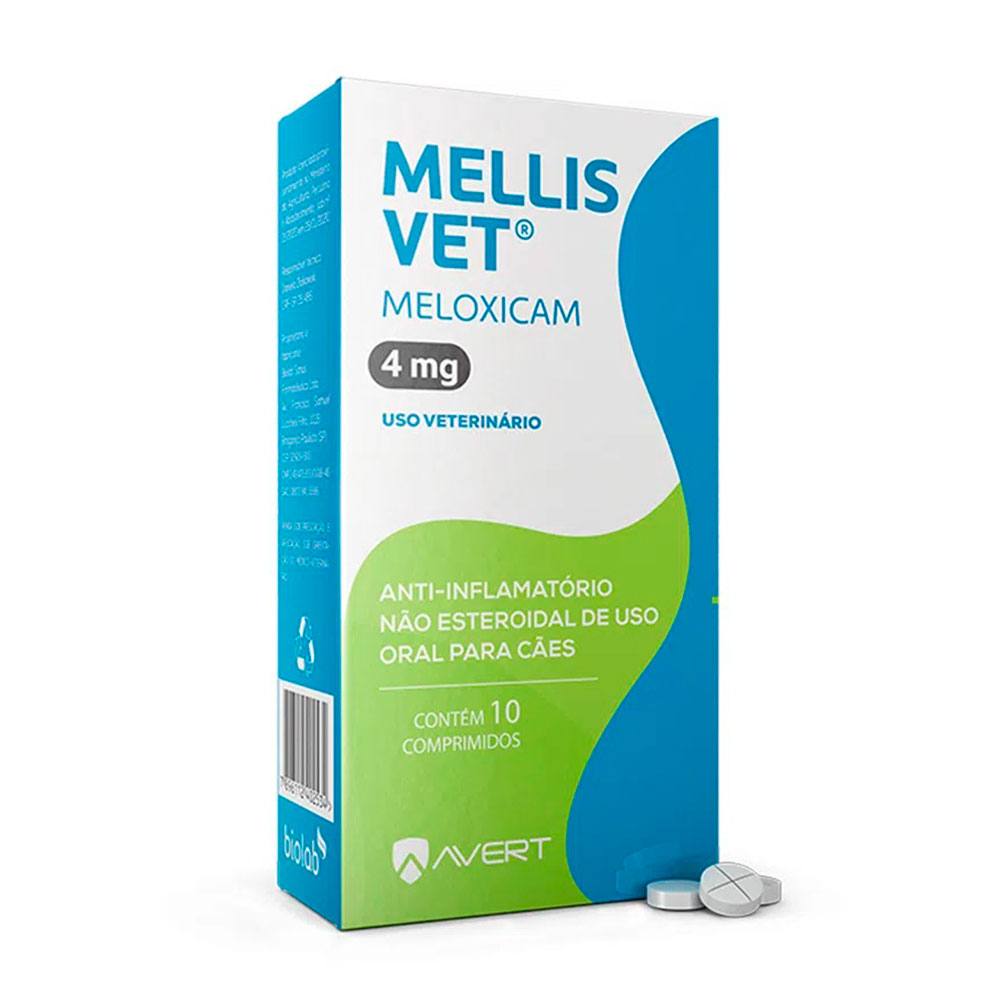 Anti-inflamatório Mellis Vet 4mg 10 Comprimidos