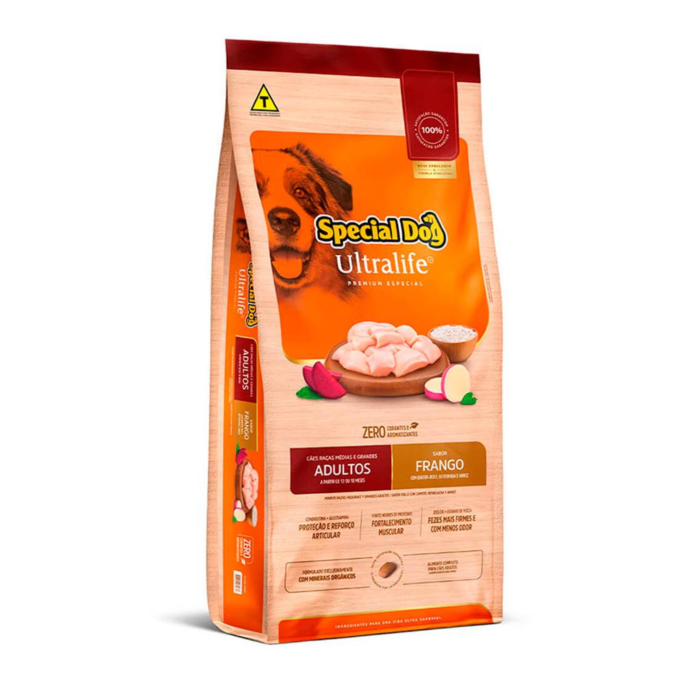 Ração Special Dog Ultralife Para Cães Adultos Raças Médias e Grandes Frango e Arroz 15kg