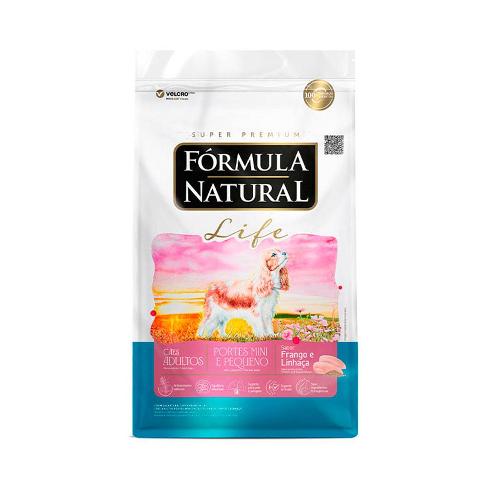 Ração Fórmula Natural Life Cães Adultos Porte Mini e Pequeno Frango e Linhaça 15kg