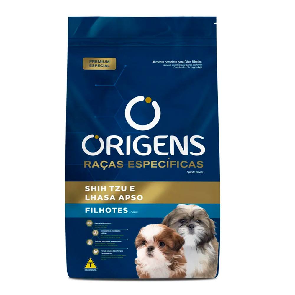 Ração Origens Raças Específicas Cães Fillhotes Shih tzu e Lhasa Apso - 1kg