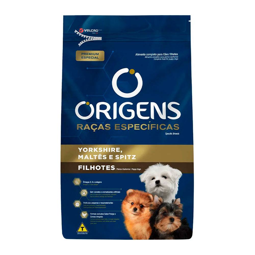 Ração Origens Raças Específicas Cães Filhotes Yorkshire, Maltês e Spitz - 1kg