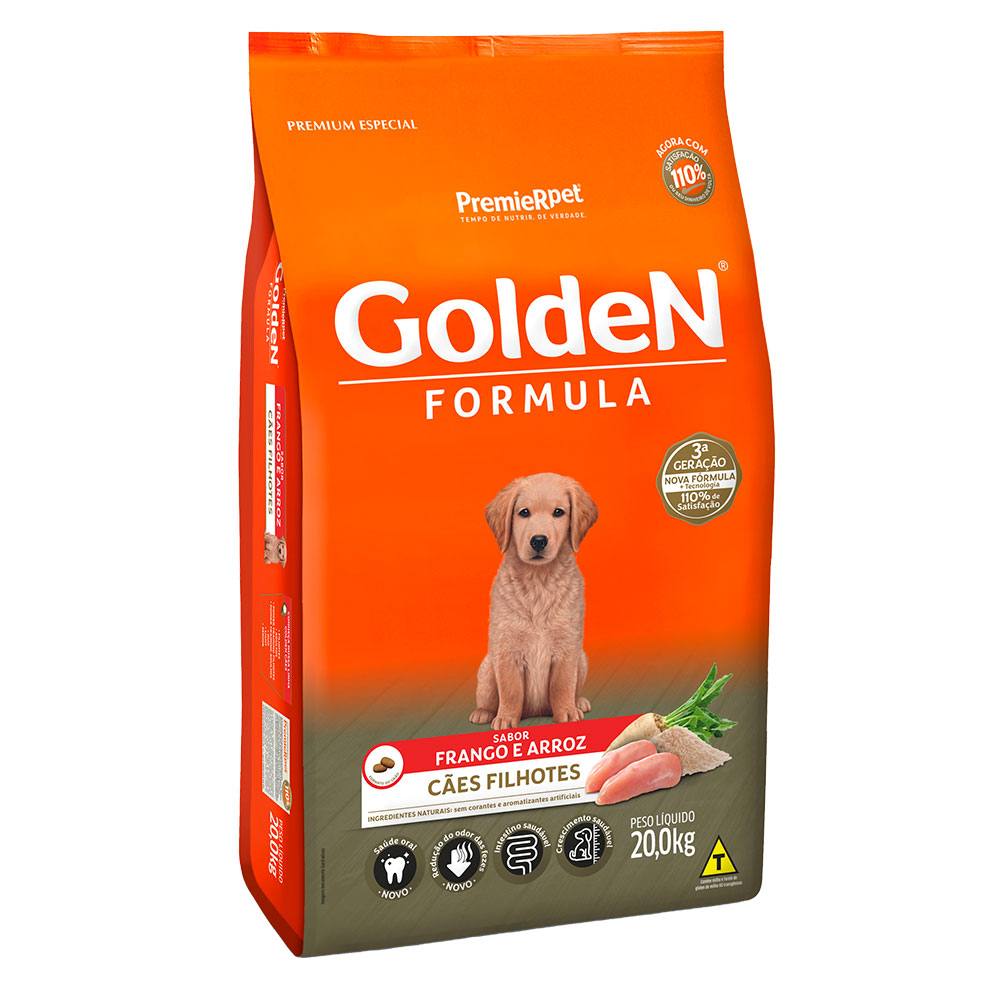 Ração Golden Fórmula Cães Filhotes Frango e Arroz 20kg
