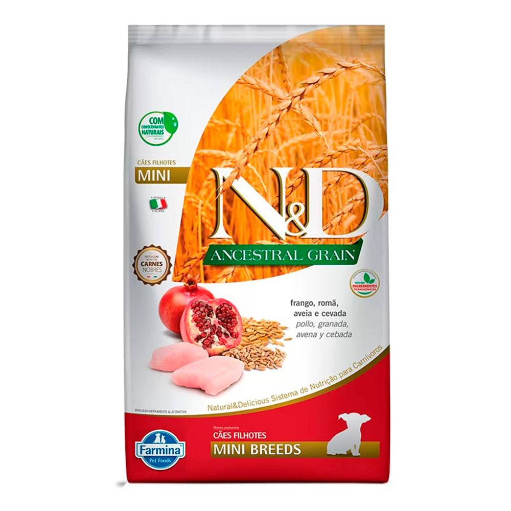 Ração Farmina N&D Ancestral Cães Filhotes Raças Pequenas Frango e Romã - 2,5kg