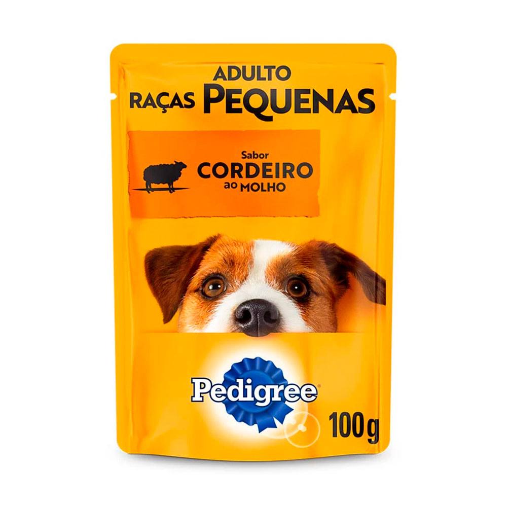 Ração Úmida Pedigree Sachê Cães Adultos Raças Pequenas Cordeiro ao Molho 100g