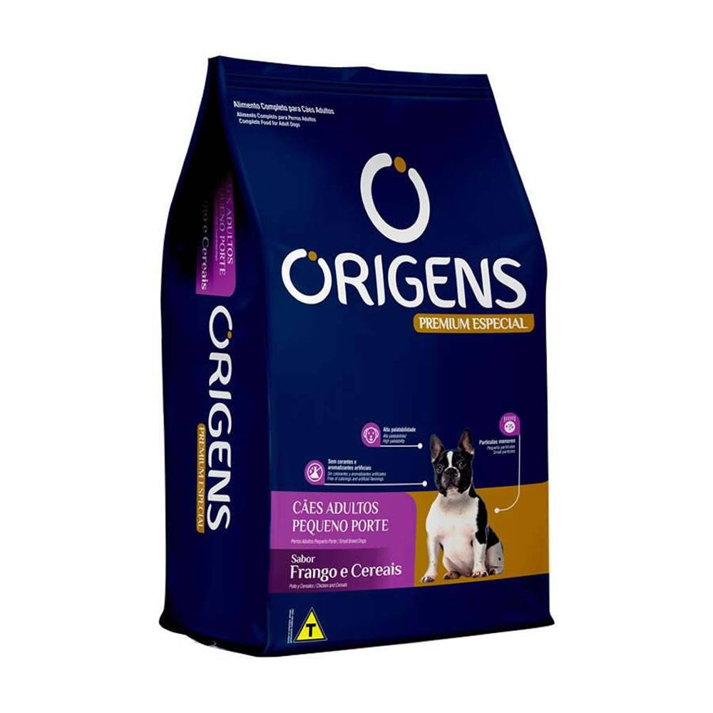 Ração Origens Cães Adultos Raças Pequenas Sabor Frango e Cereais - 1kg