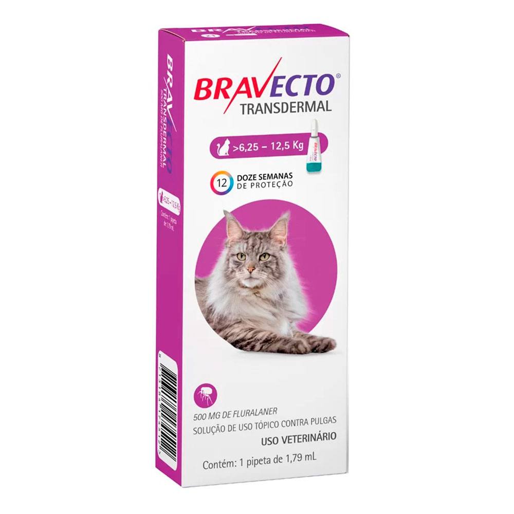 Bravecto Transdermal Antipulgas MSD Para Gatos 6,25 A 12,5kg