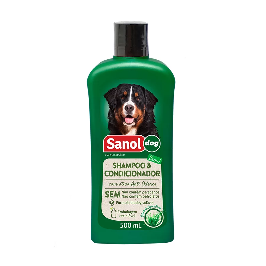 Shampoo Sanol Dog Cães Citrus Grande Porte 500ml
