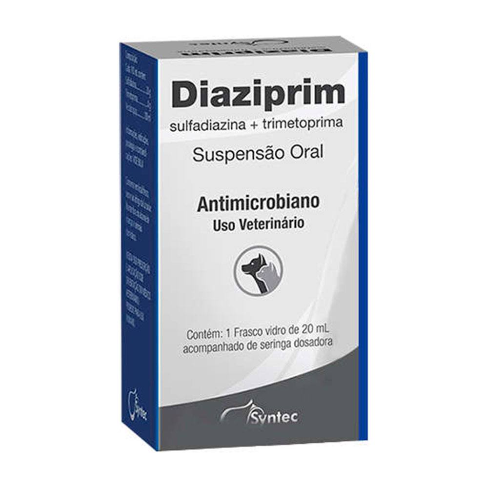 Diaziprim Oral Antibiótico Para Cães e Gatos Syntec 20mL