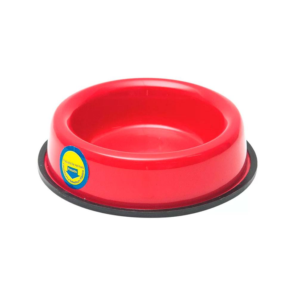 Comedouro Pesado Para Gatos Mini Vermelho Tudo Pet 150mL