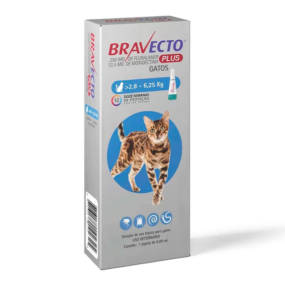 Bravecto Plus Antipulgas MSD Para Gatos 2,8 A 6,25kg