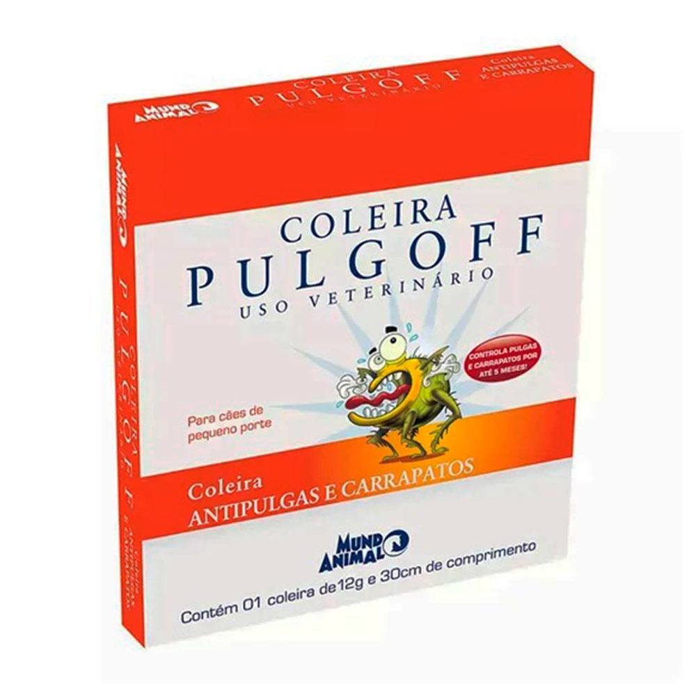 Coleira Pulgoff Antipulgas e Carrapatos Para Cães - 30cm