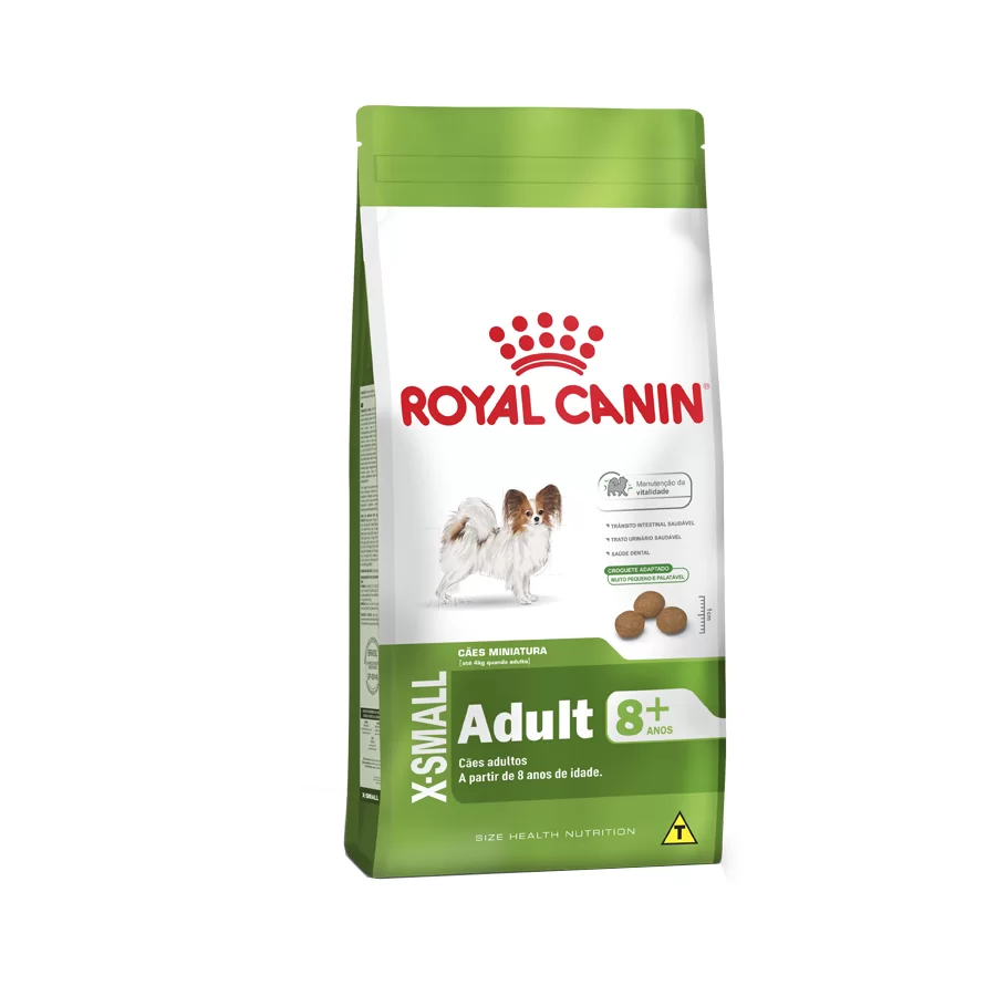 Ração Royal Canin XSmall 8+ Cães Adultos - 2,5 Kg