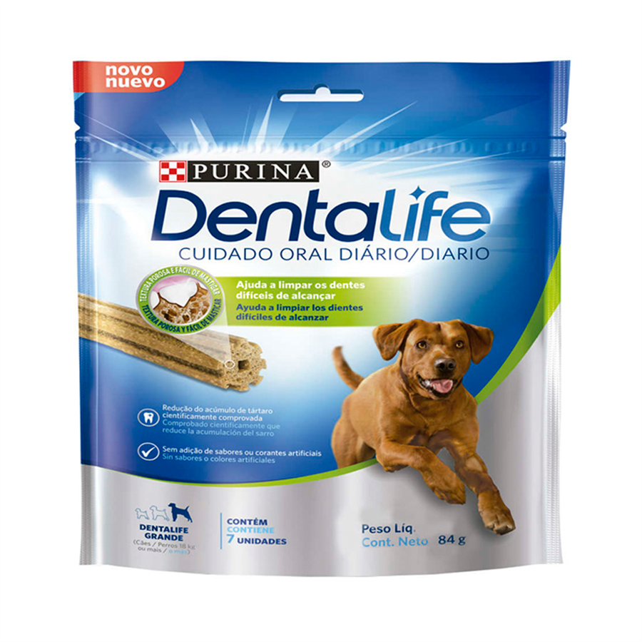 Petisco Purina Dentalife Para Cães De Raças Grandes 84g