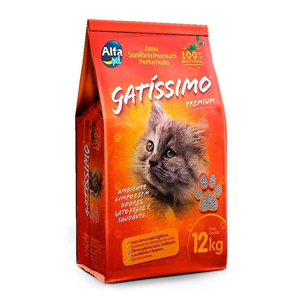Areia Higiênica Gatíssimo Para Gatos Perfumada 12kg