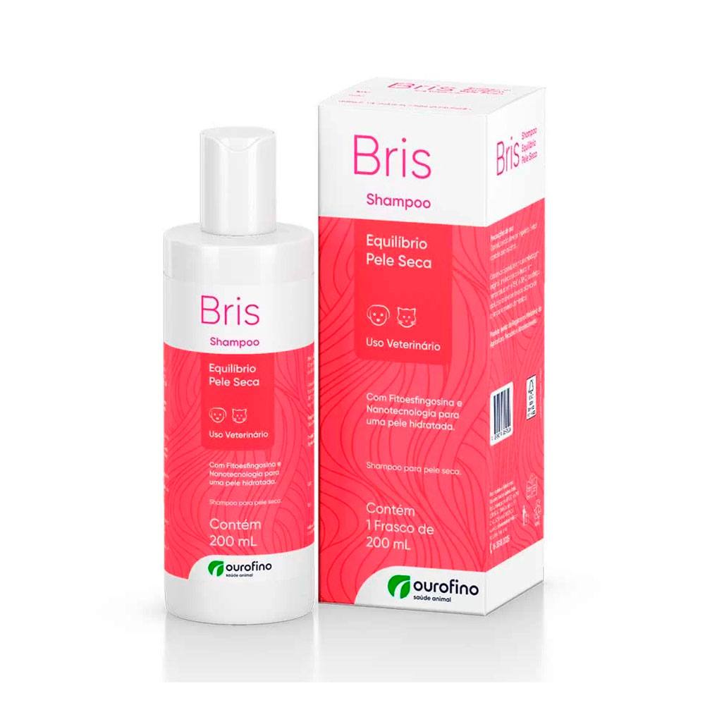 Shampoo Bris Equilíbrio Pele Seca Para Cães e Gatos Ourofino 500mL