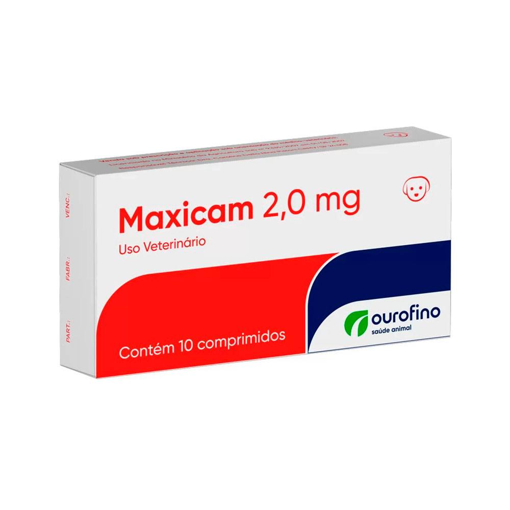 Maxicam 2mg Ourofino 10 Comprimidos