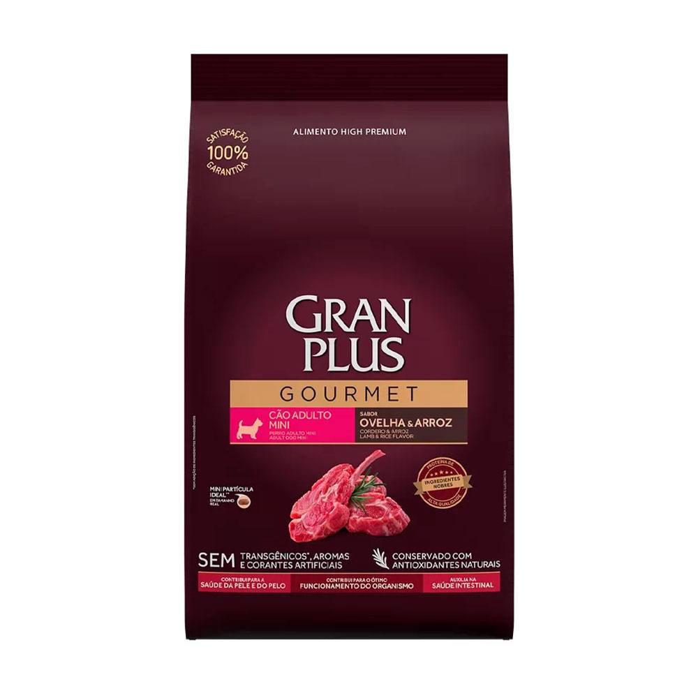 Ração GranPlus Gourmet Cães Adultos Porte Mini Ovelha e Arroz 10,1kg