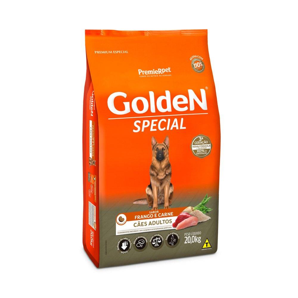 Ração Golden Special Cães Adultos Frango e Carne 20kg