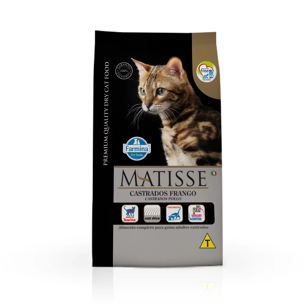Ração Farmina Matisse Gatos Adultos Castrados Frango - 2kg