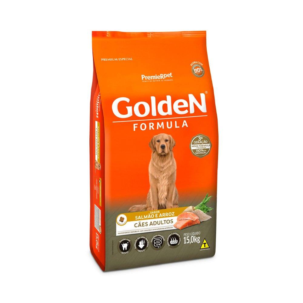 Ração Golden Fórmula Cães Adultos Salmão e Arroz 15kg