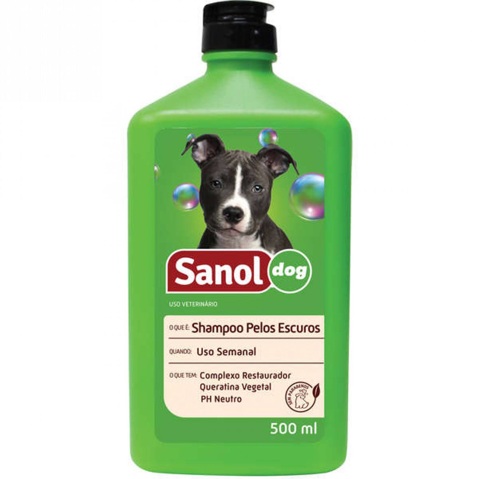 Shampoo Sanol Dog - Pelos Escuros 500ml