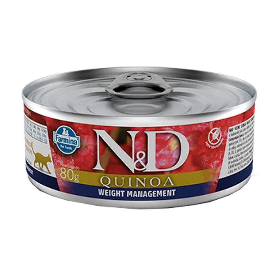 Ração Úmida Lata N&D para Gatos Quinoa - Weight Management 80g