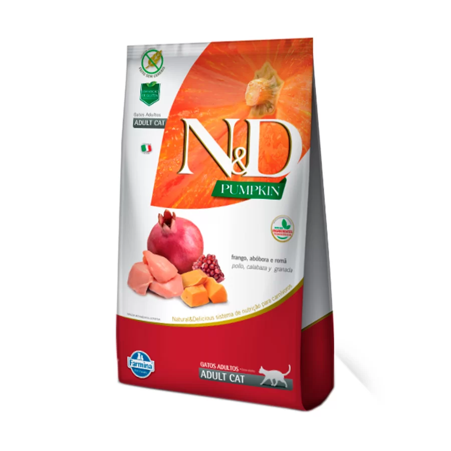Ração N&D Pumpkim Gatos Adultos Frango e Romã - 1,5kg