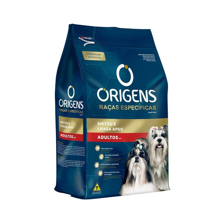 Ração Origens Raças Específicas Cães Adultos Shih tzu e Lhasa Apso - 10,1kg