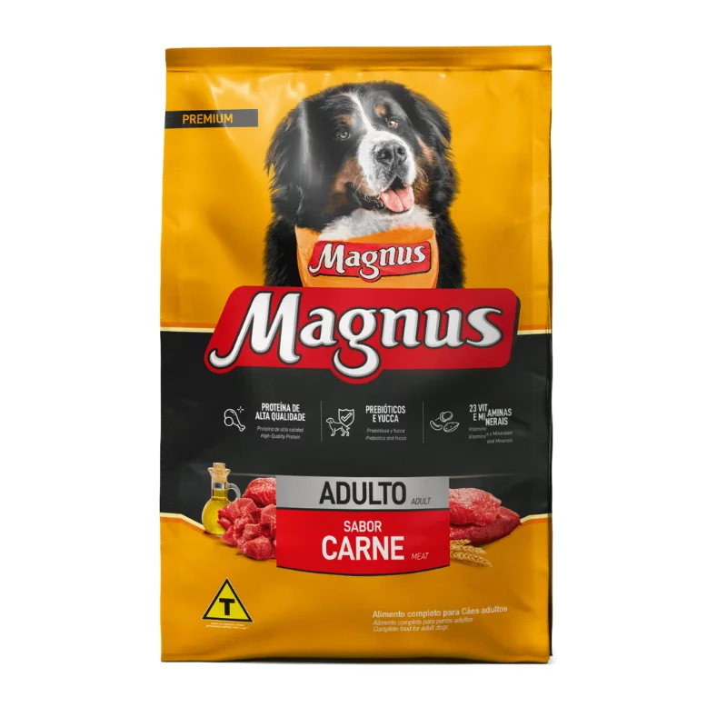 Ração Magnus Premium Para Cães Adultos Sabor Carne