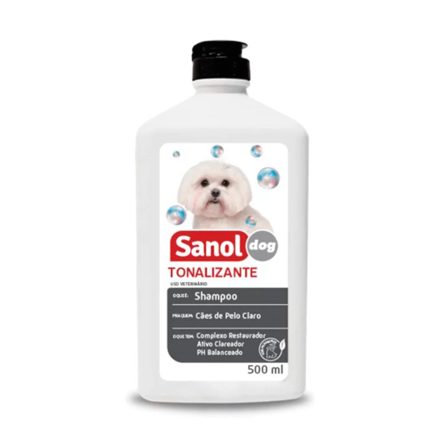 Shampoo Sanol Dog Tonalizante Para Pelos Claros 500ml