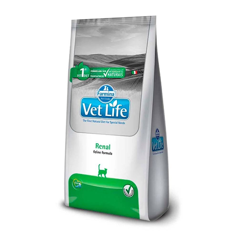 Ração Farmina Vet Life Para Gatos Adultos Renal 2kg
