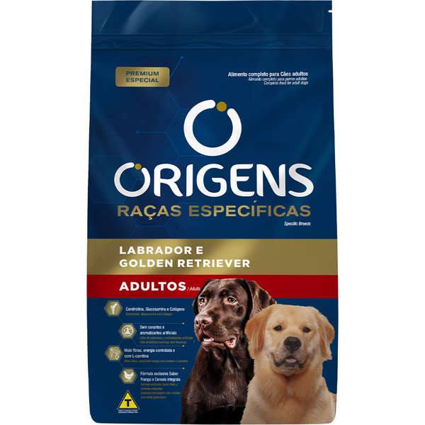 Ração Origens Cães Adultos Raças Específicas Labrador E Golden Retriever 15kg