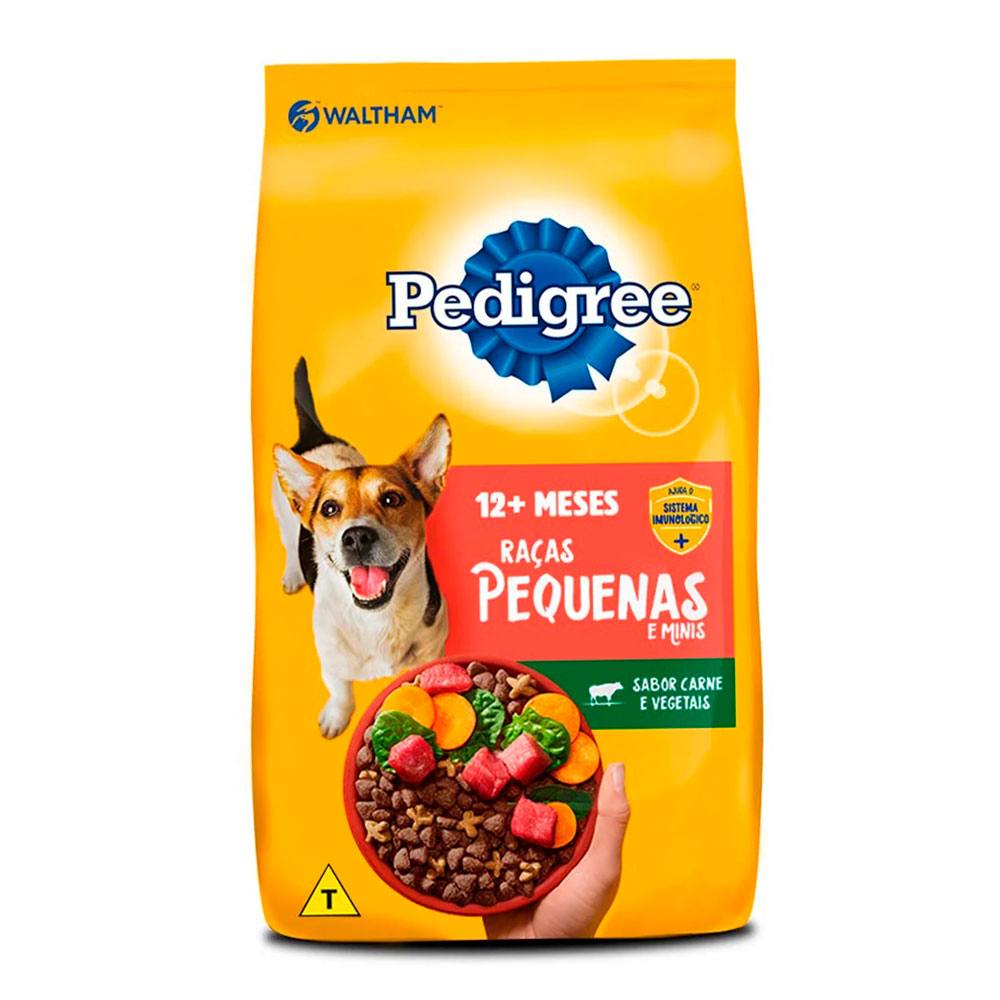 Ração Pedigree Para Cães Adultos Raças Pequenas Carne e Vegetais 3kg