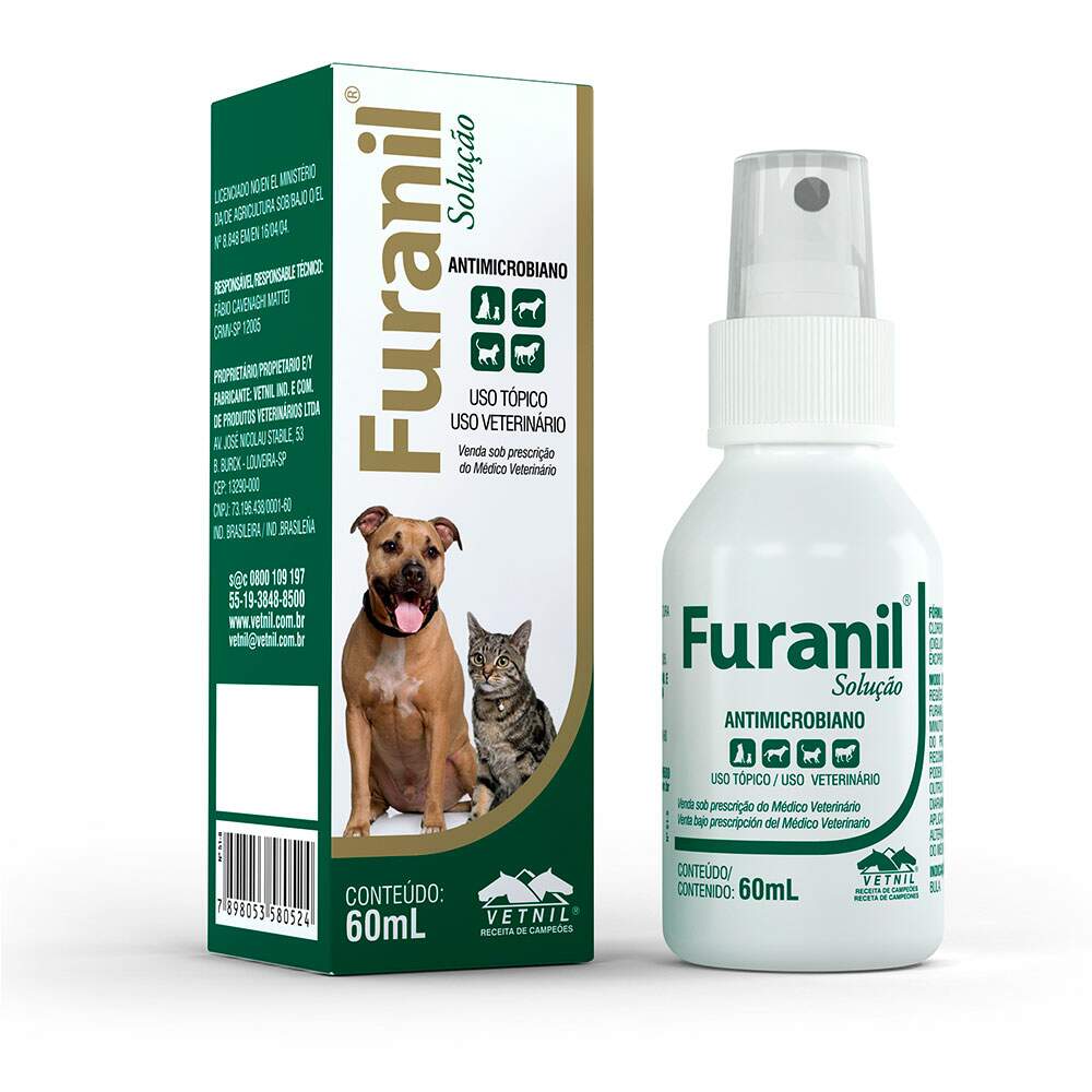 Furanil Solução Spray Antimicrobiano Vetnil 60ml