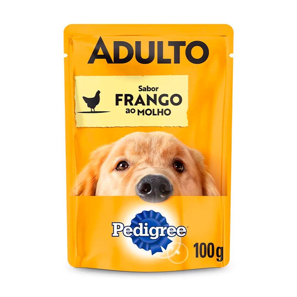 Ração Úmida Pedigree Sachê Cães Adultos Frango ao Molho 100g